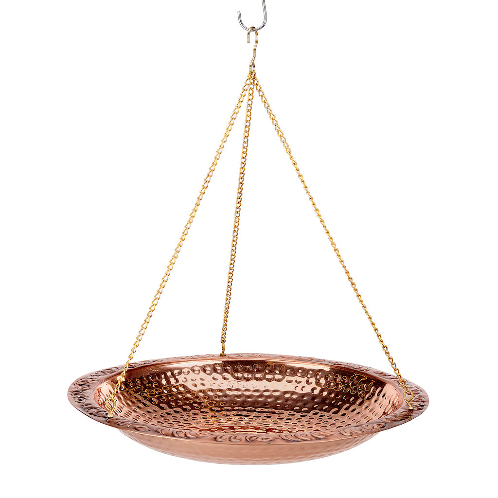 18-inch Hanging Pure Copper Birdbath