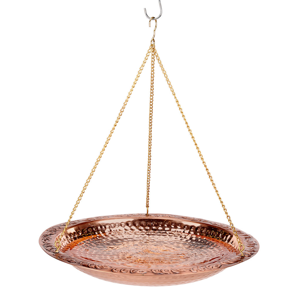 18-inch Hanging Pure Copper Birdbath