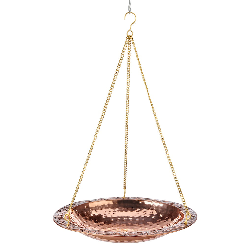 13.5-inch Hanging Copper Bird Bath