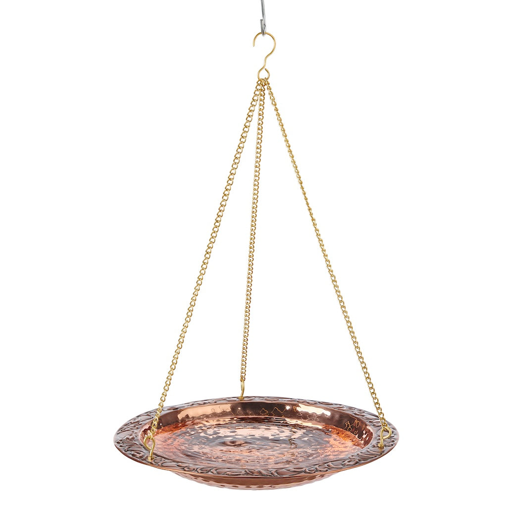 13.5-inch Hanging Copper Bird Bath