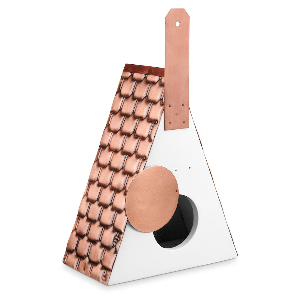 Swiss Chalet Bird House with Copper Roof