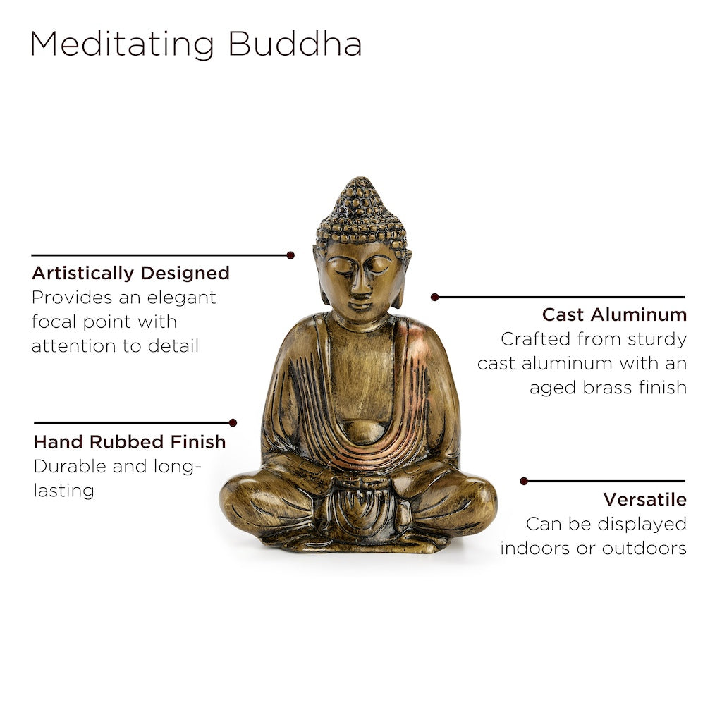 8" Meditating Buddha Statue