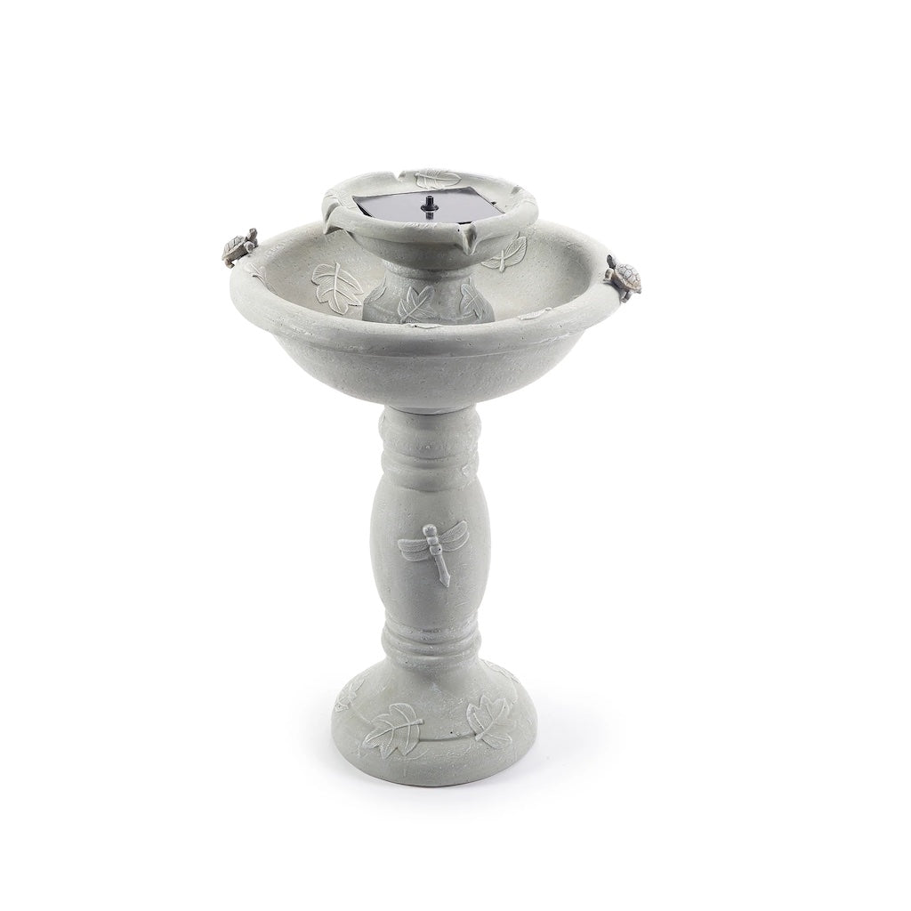 Country Gardens Fountain with Remote in Weathered Stone