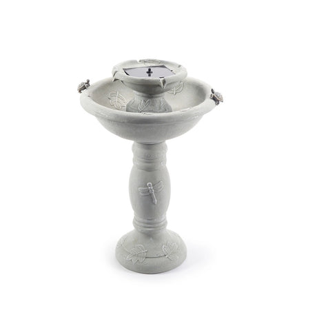 Country Gardens Fountain with Remote in Weathered Stone