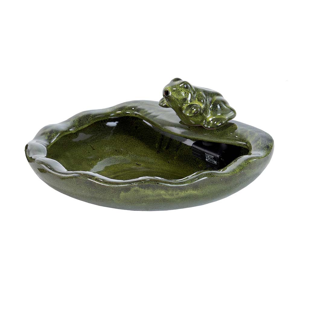 Ceramic Frog Solar Fountain
