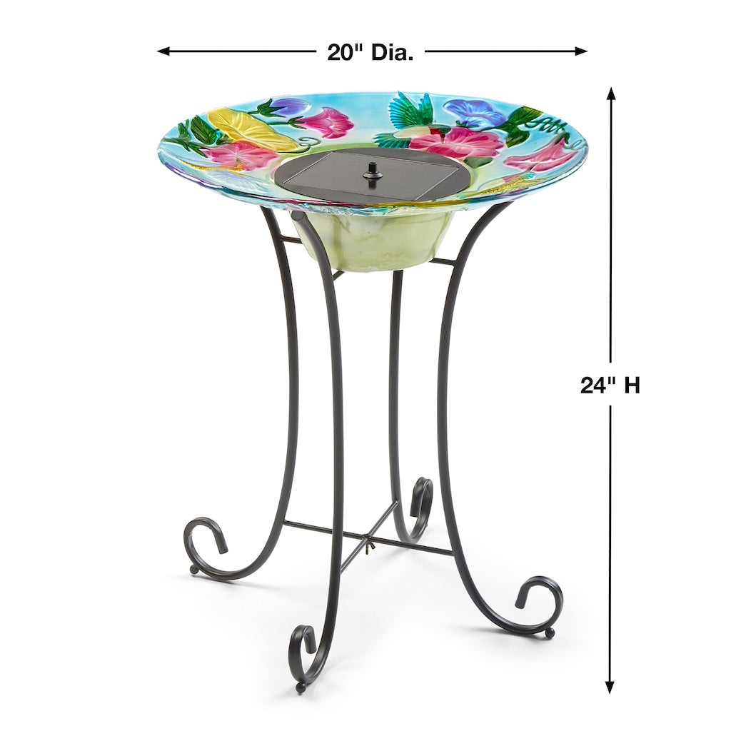 Hummingbird Solar Birdbath