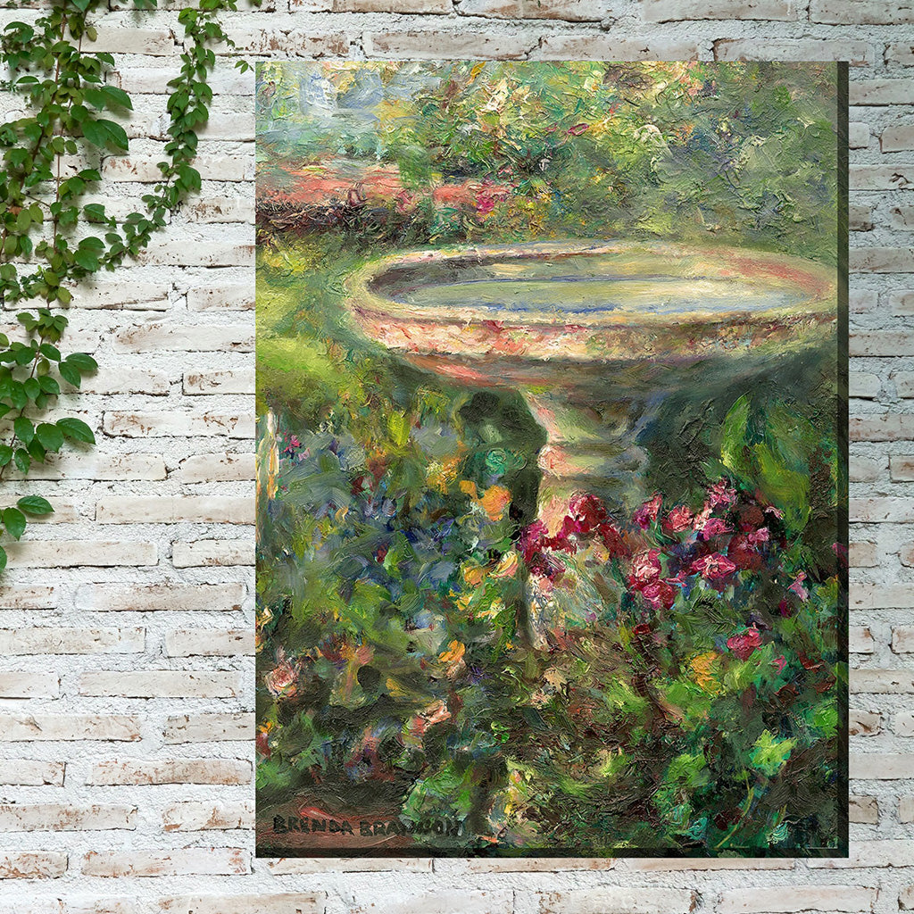 Birdbath Outdoor Wall Art