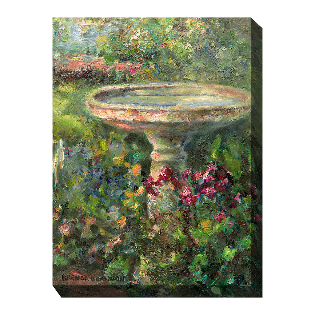 Birdbath Outdoor Wall Art