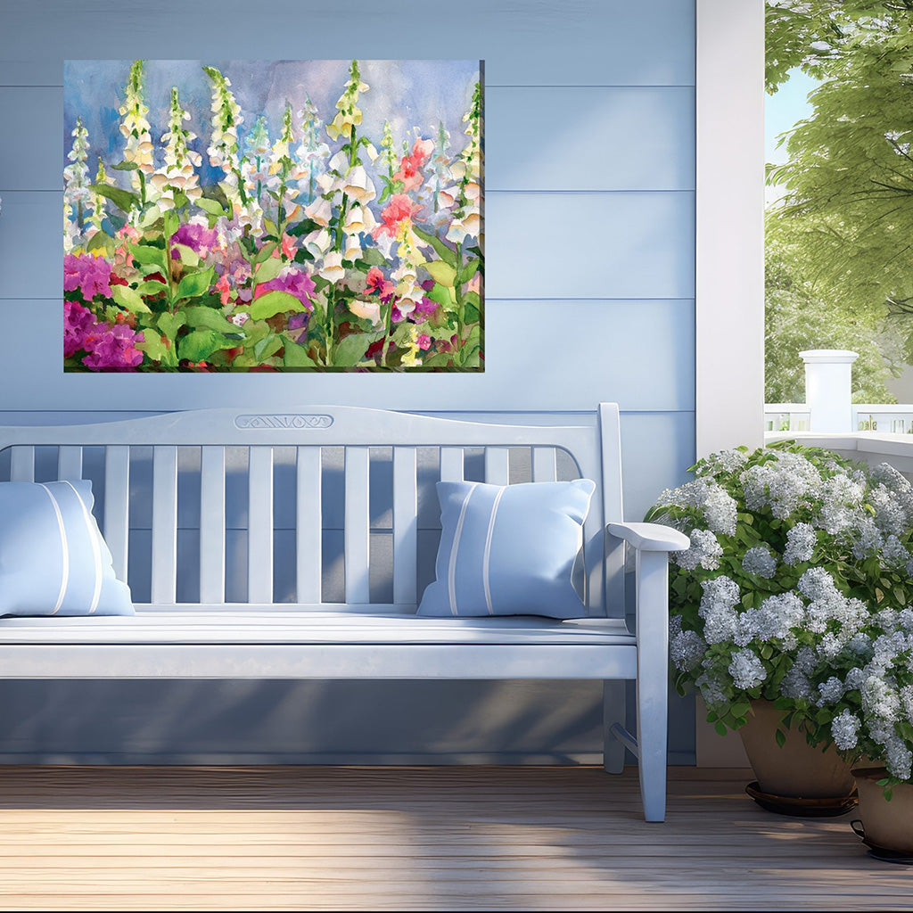 Foxgloves Outdoor Wall Art