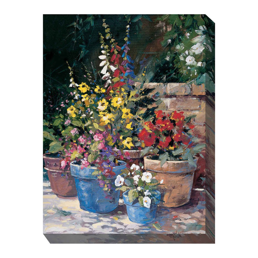 Blue Pots Outdoor Wall Art