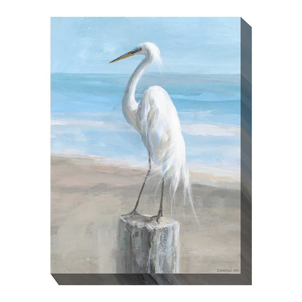 Egret Portrait Outdoor Wall Art