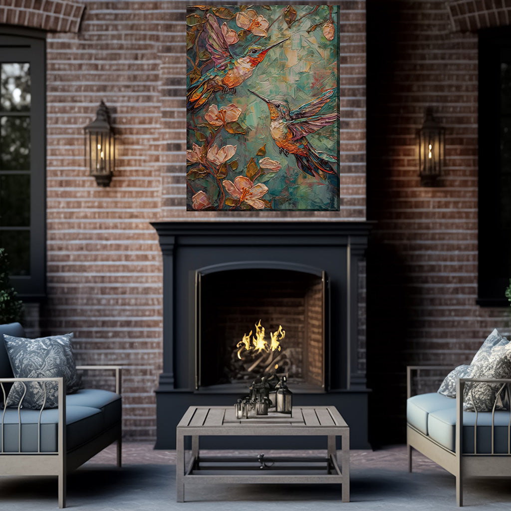 Regal Hummers Outdoor Wall Art