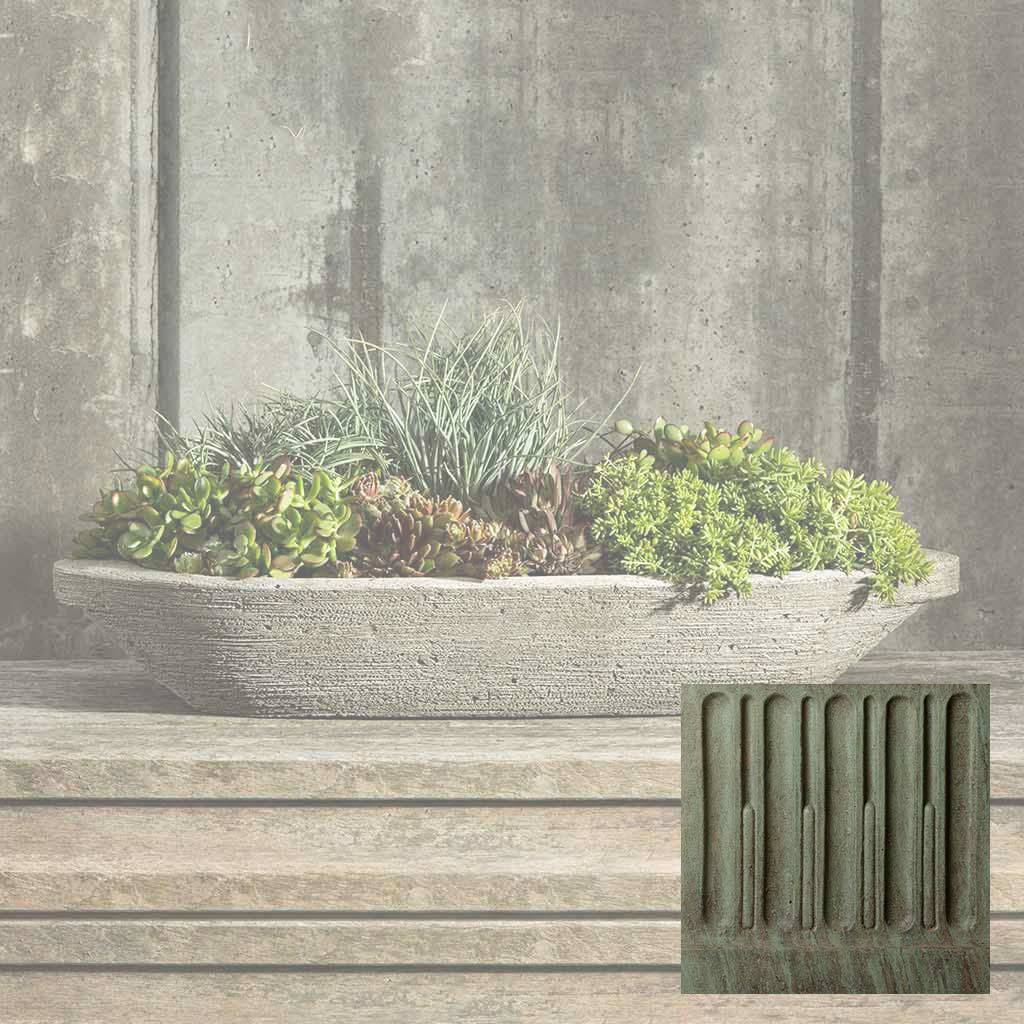 shallow pot planter Barca Planter Campania International Copper Bronze (CB)