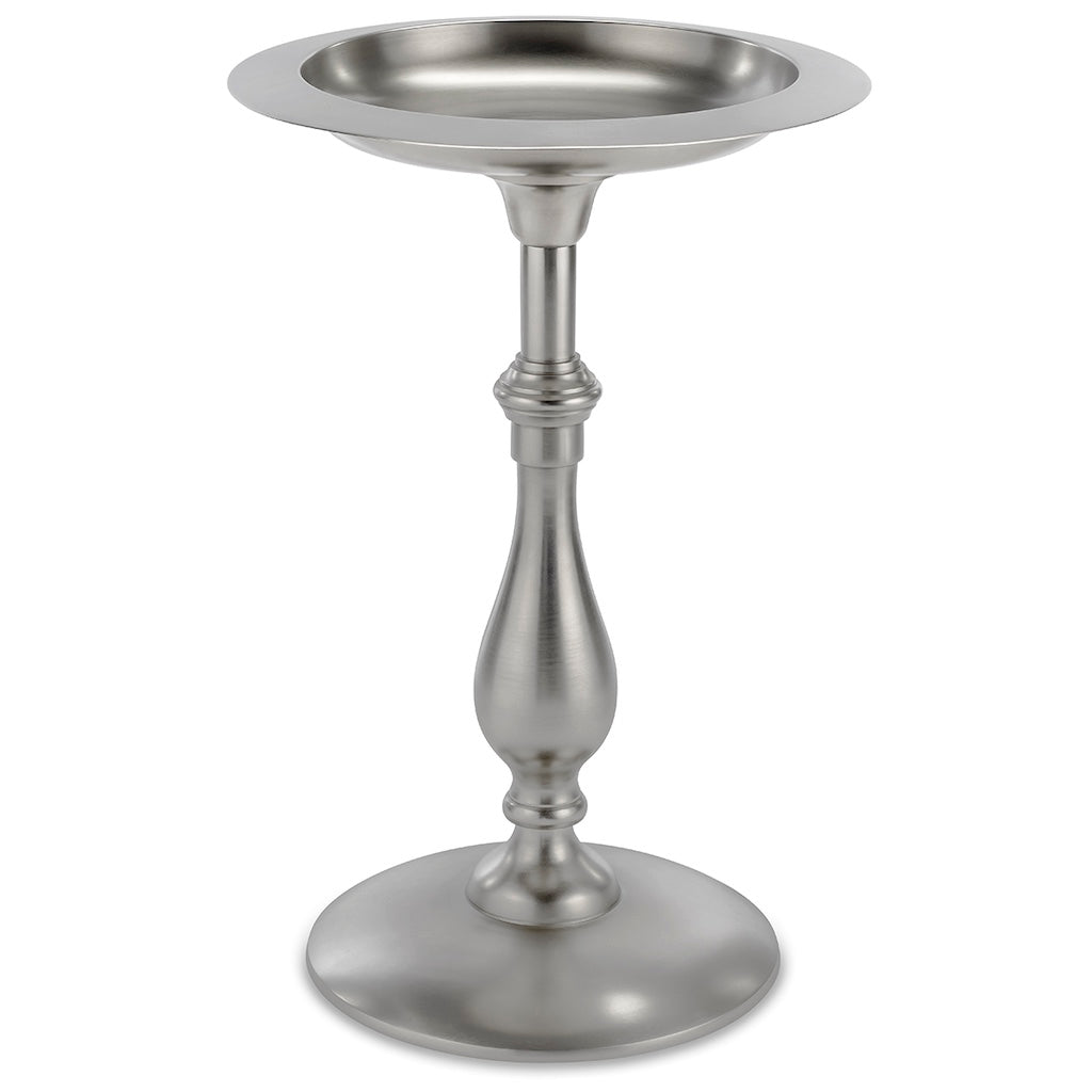 Classic Pewter Bird Bath Pedestal