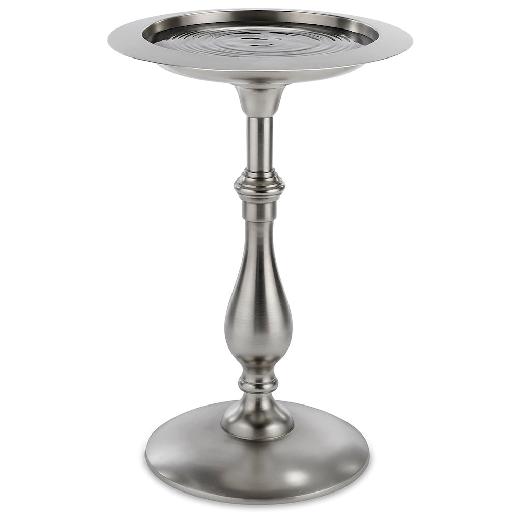 Classic Pewter Bird Bath Pedestal