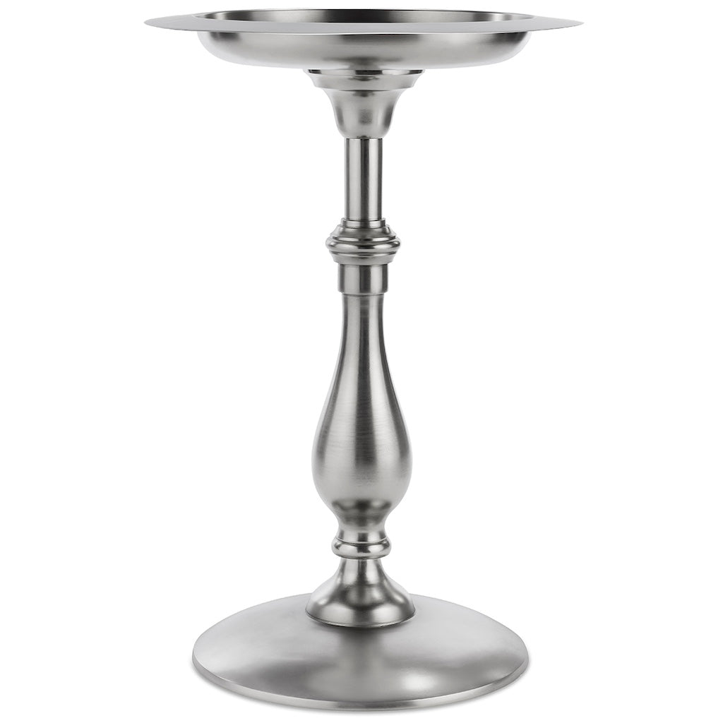 Classic Pewter Bird Bath Pedestal