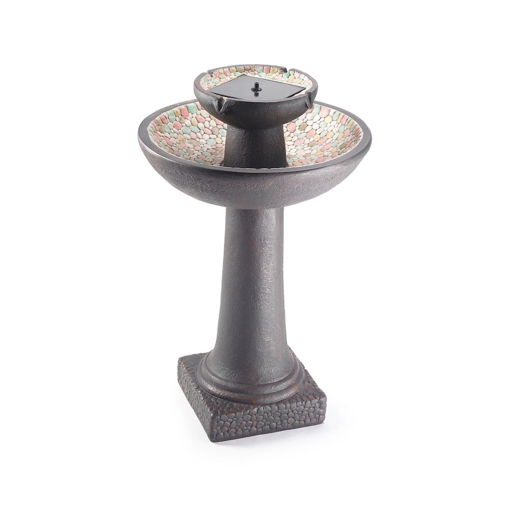 Riverstone Fountain with Remote in Forest Brown