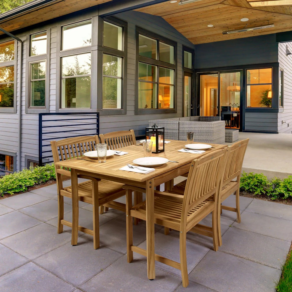 Santorini Teak Patio Dining Set