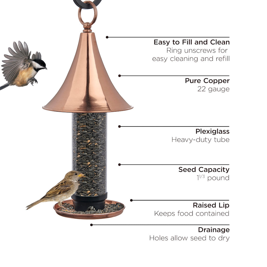 Castella Copper Bird Feeder