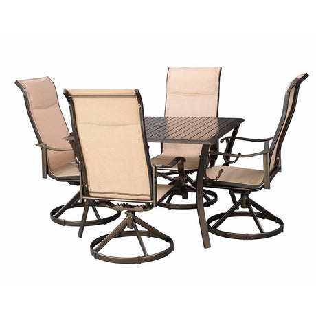 Westin Sling Dining Set in Bronze and Tan