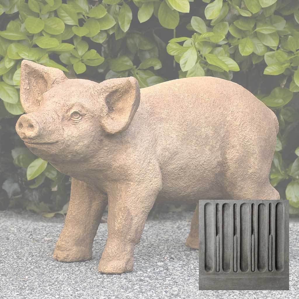 Campania International Curly Pig Statue - Thumbnail 3