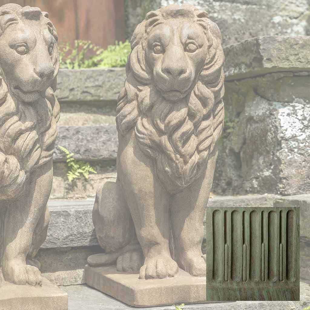 Campania International Sentry Lion Facing Right Statue - Thumbnail 3