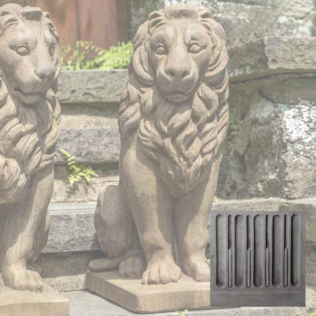 Campania International Sentry Lion Facing Right Statue - Thumbnail 5