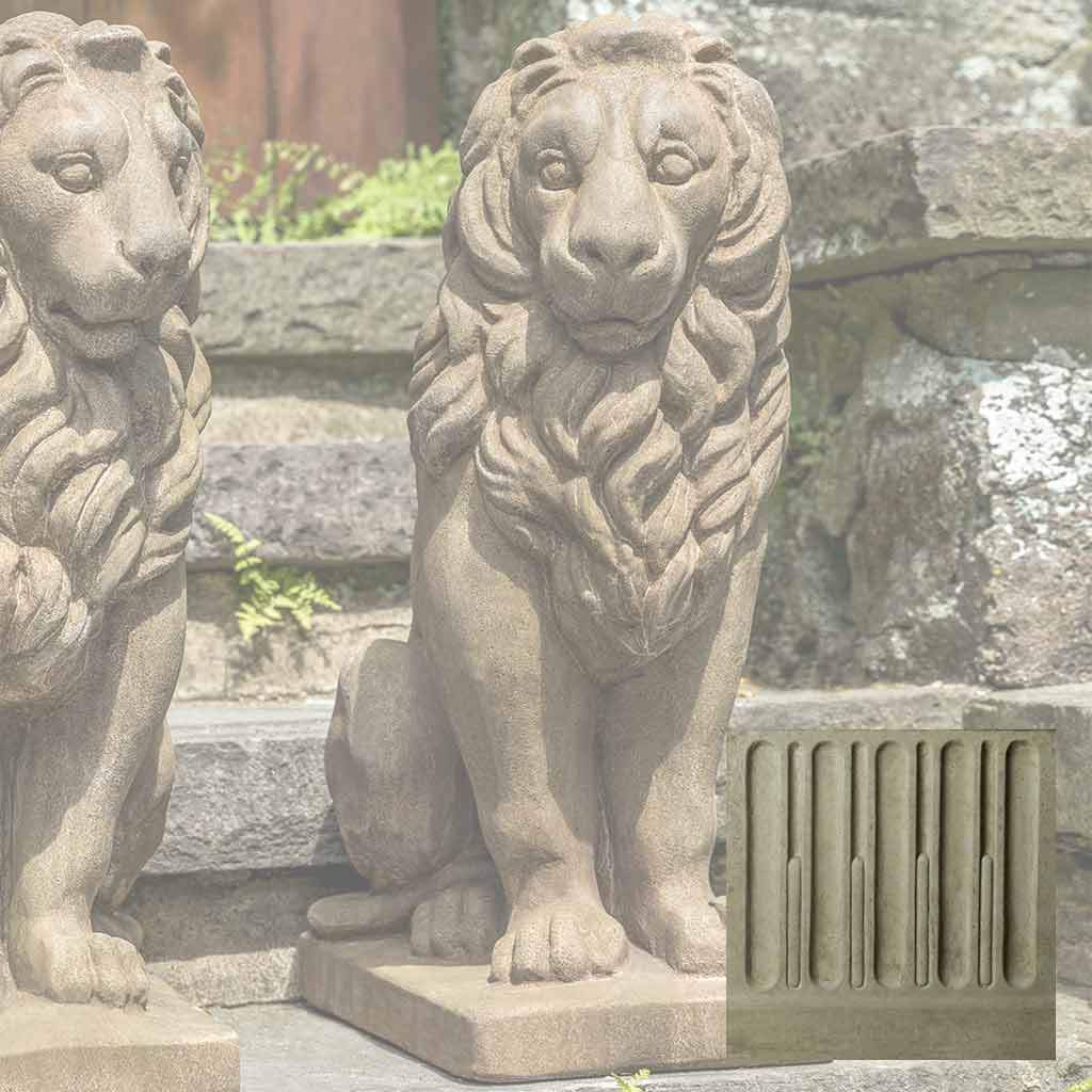 Campania International Sentry Lion Facing Right Statue - Thumbnail 4