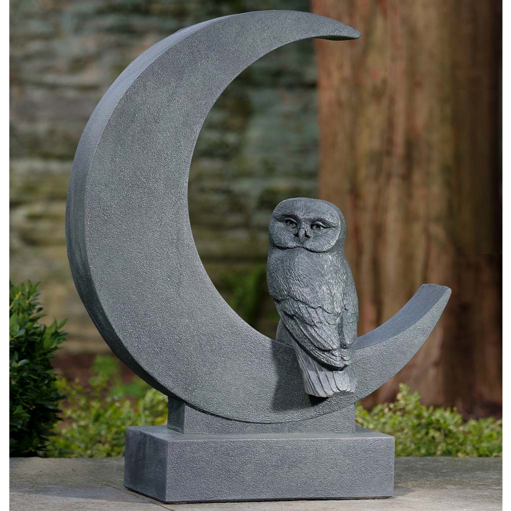 Lunar Owl with Moon Statue - Thumbnail 2