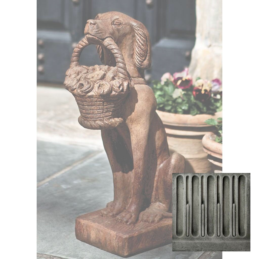 Vintage Dog with Basket