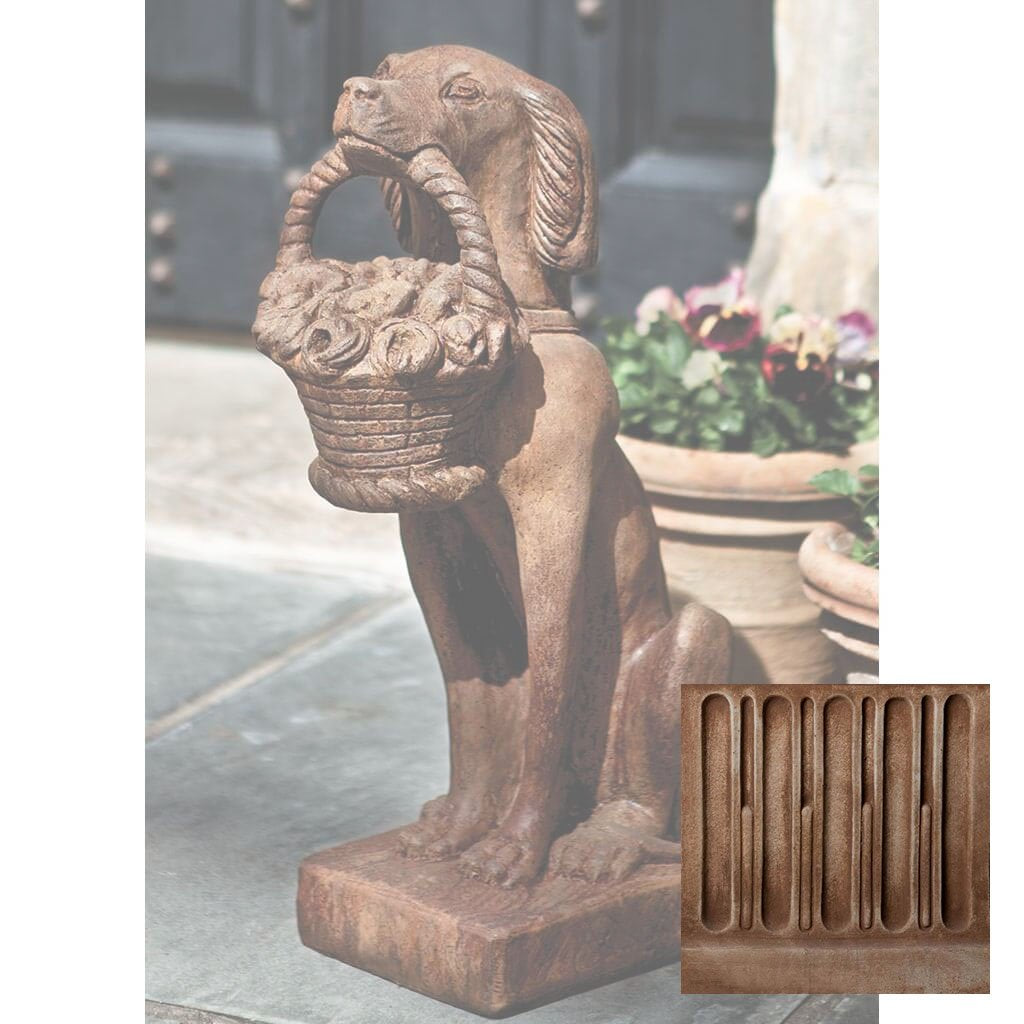 Vintage Dog with Basket