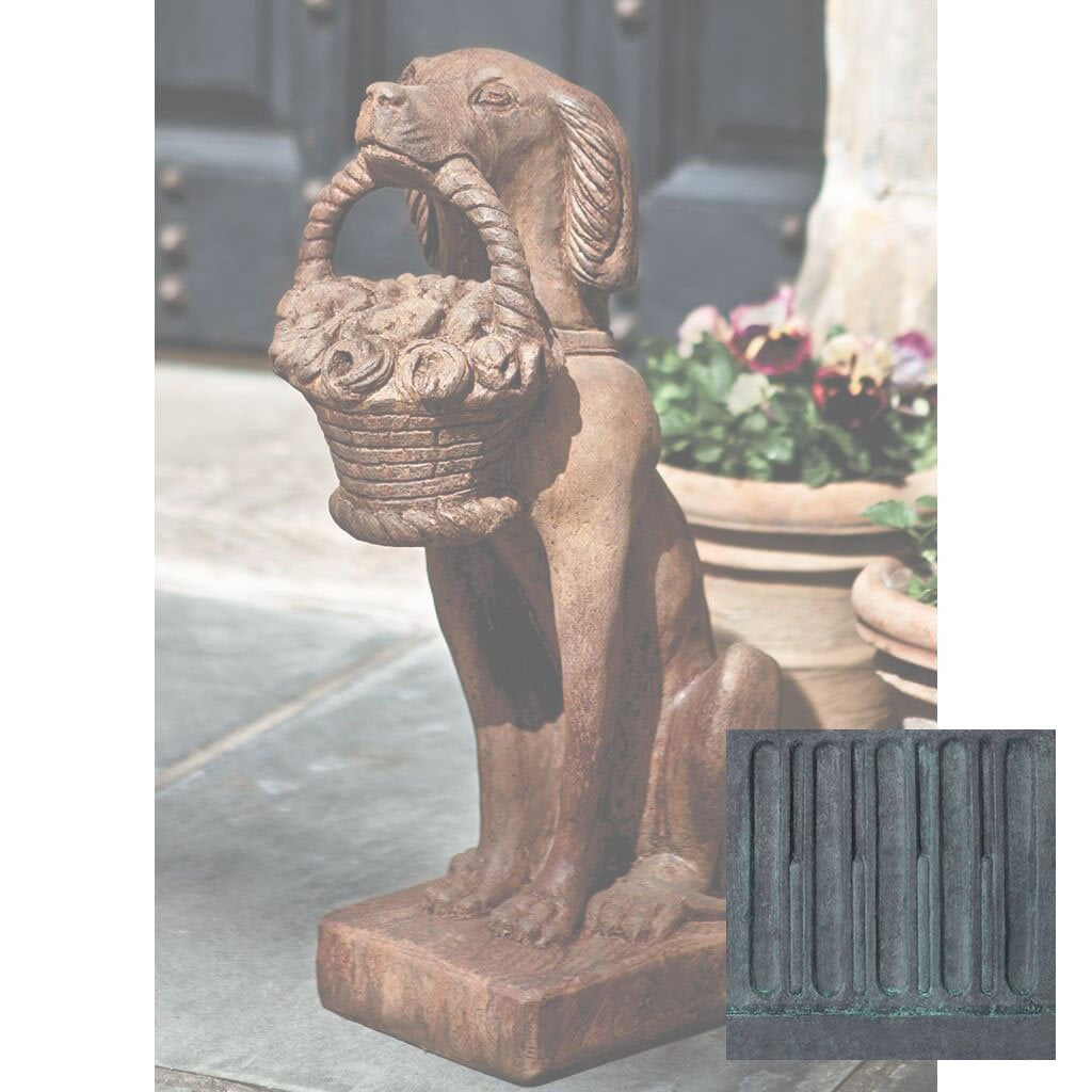 Vintage Dog with Basket