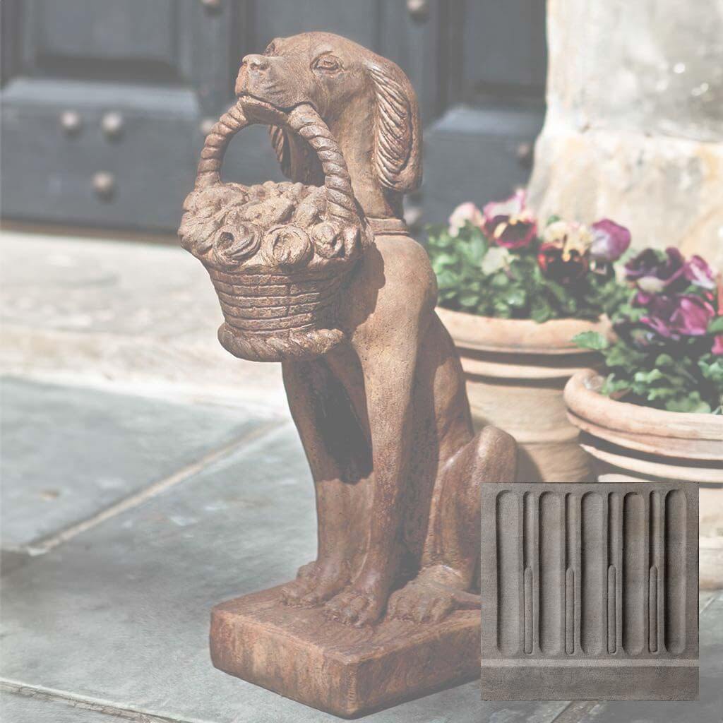 Vintage Dog with Basket