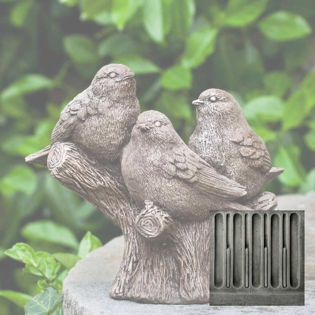 Campania International Three's Company Bird Statue | Garden-Fountains