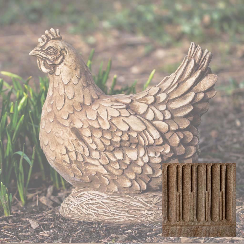 Campania International Henrietta Chicken Statue | Garden-Fountains