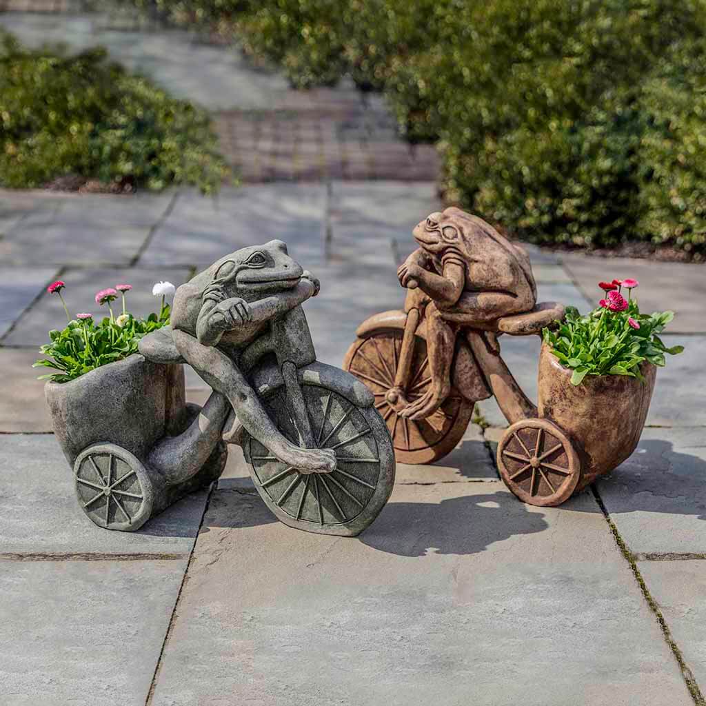 Campania International Tricycle Frog Planter Statue - Thumbnail 3