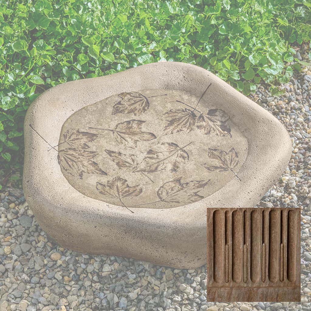 Woodland Leaves Birdbath, Large