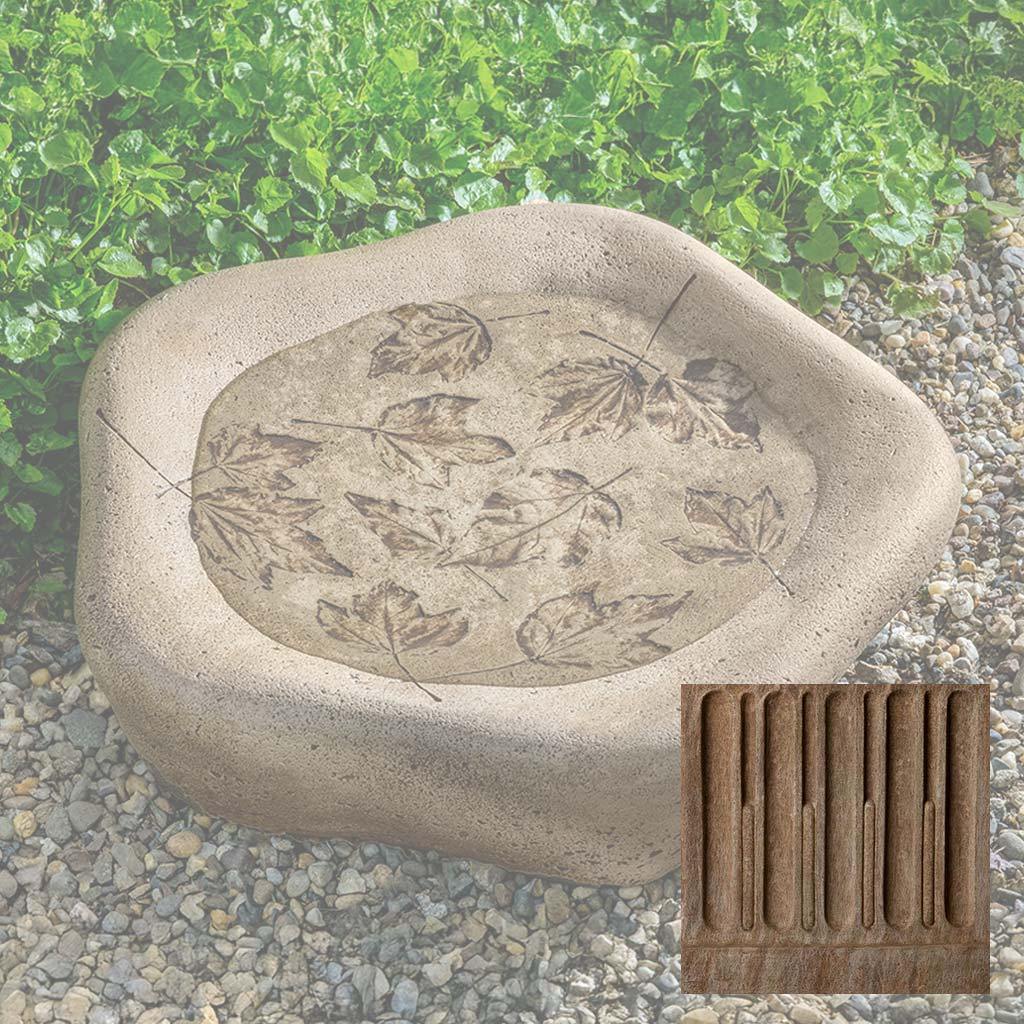 Woodland Leaves Birdbath, Large