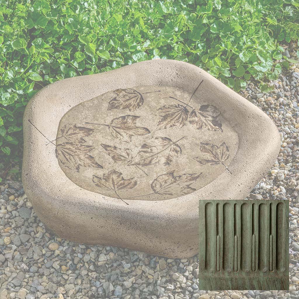 Woodland Leaves Birdbath, Large