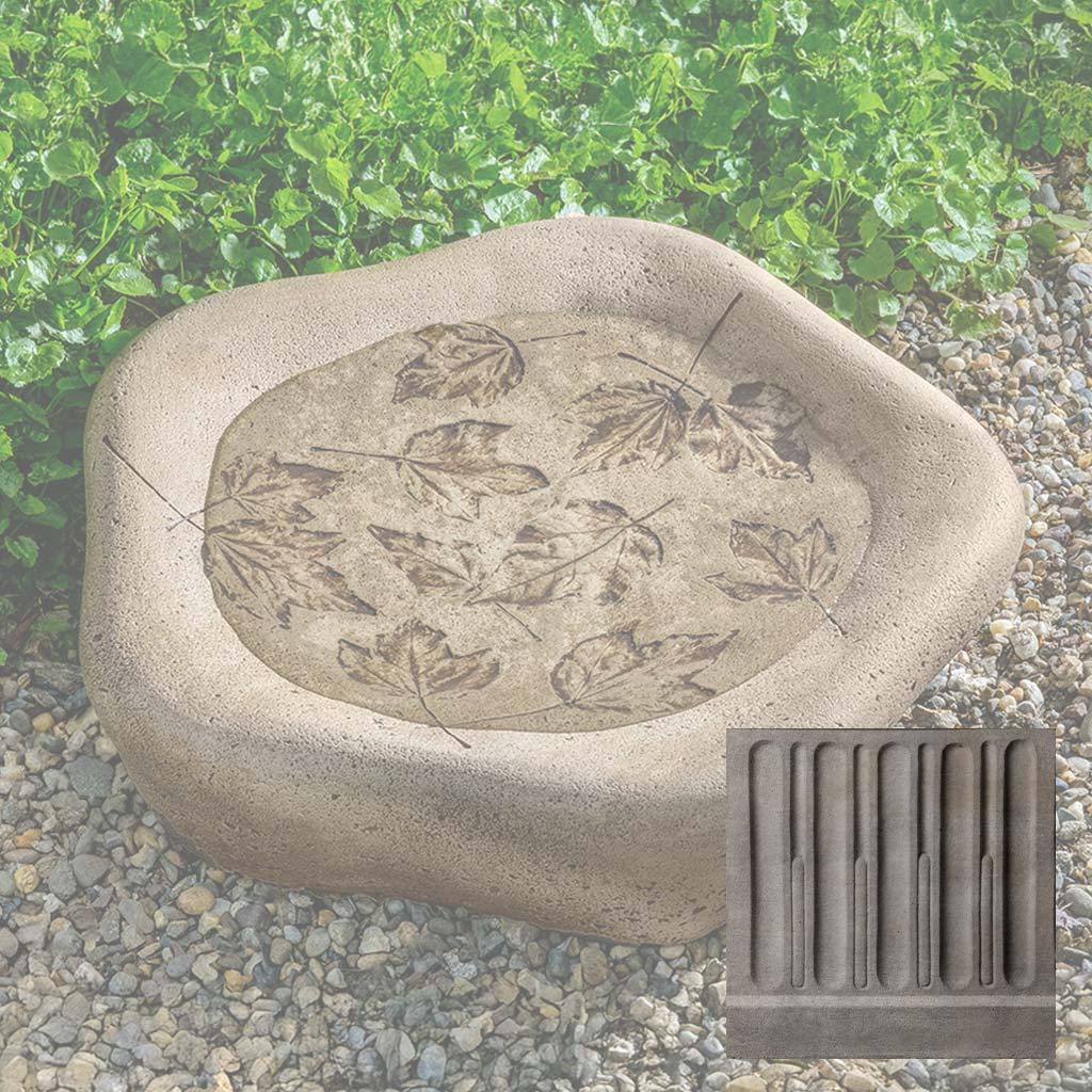 Woodland Leaves Birdbath, Large