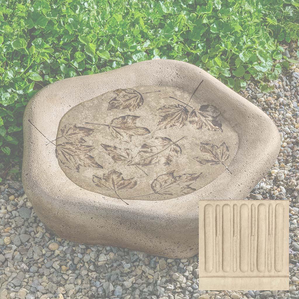 Woodland Leaves Birdbath, Large