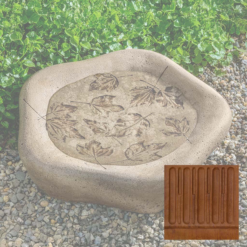 Woodland Leaves Birdbath, Large