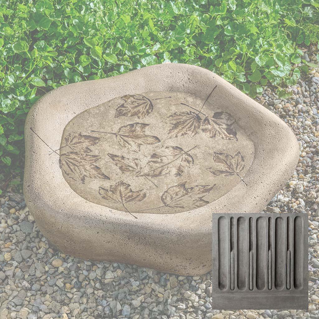Woodland Leaves Birdbath, Large