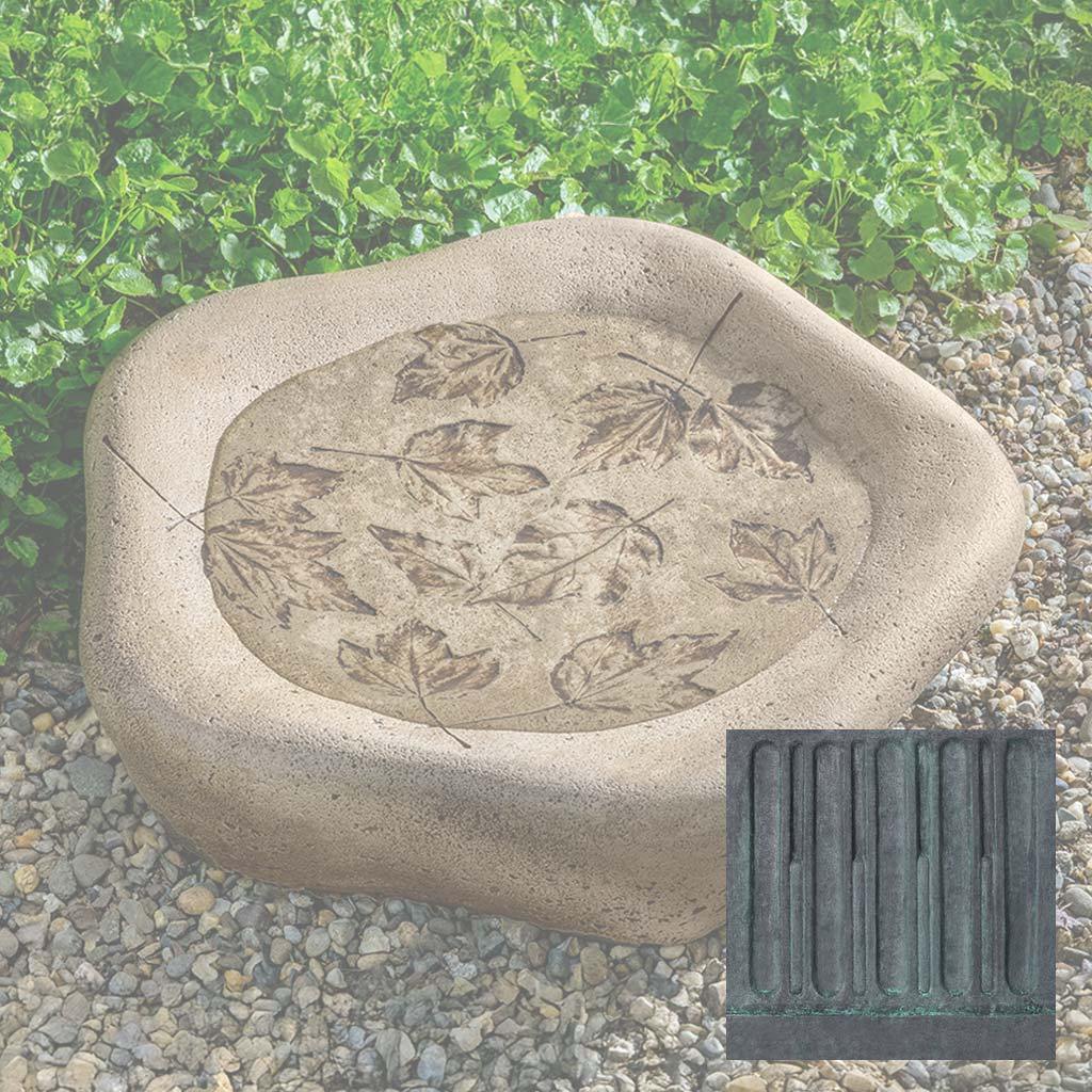 Woodland Leaves Birdbath, Large