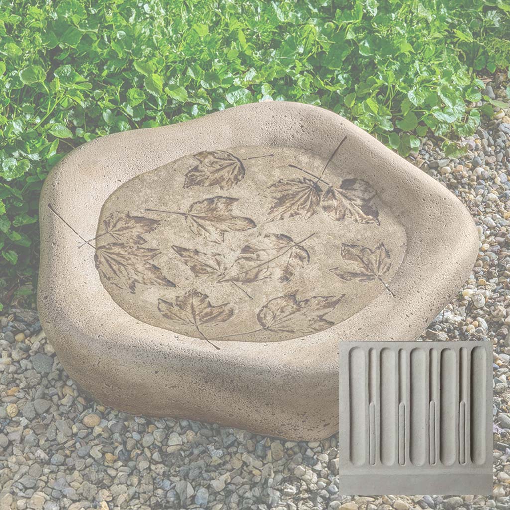 Woodland Leaves Birdbath, Large