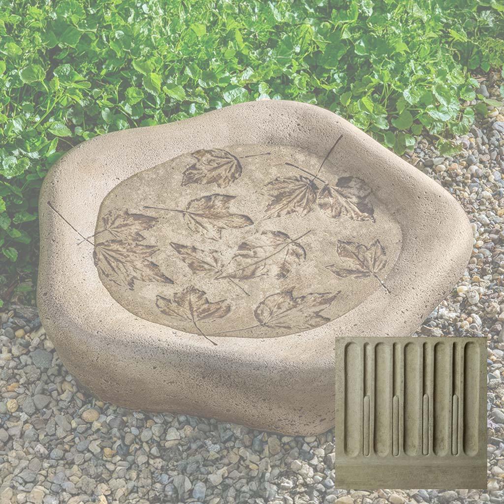 Woodland Leaves Birdbath, Large
