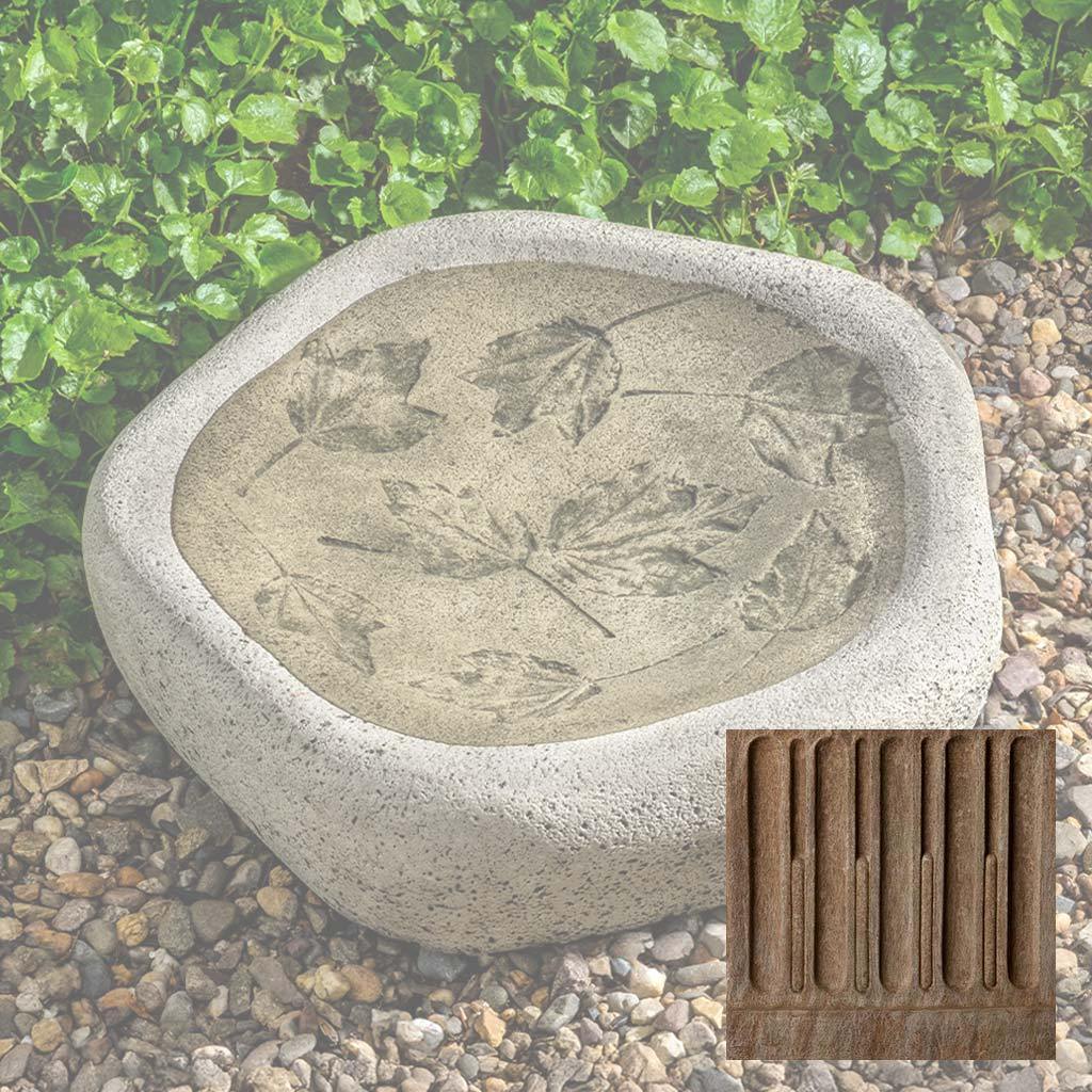 Woodland Leaves Birdbath