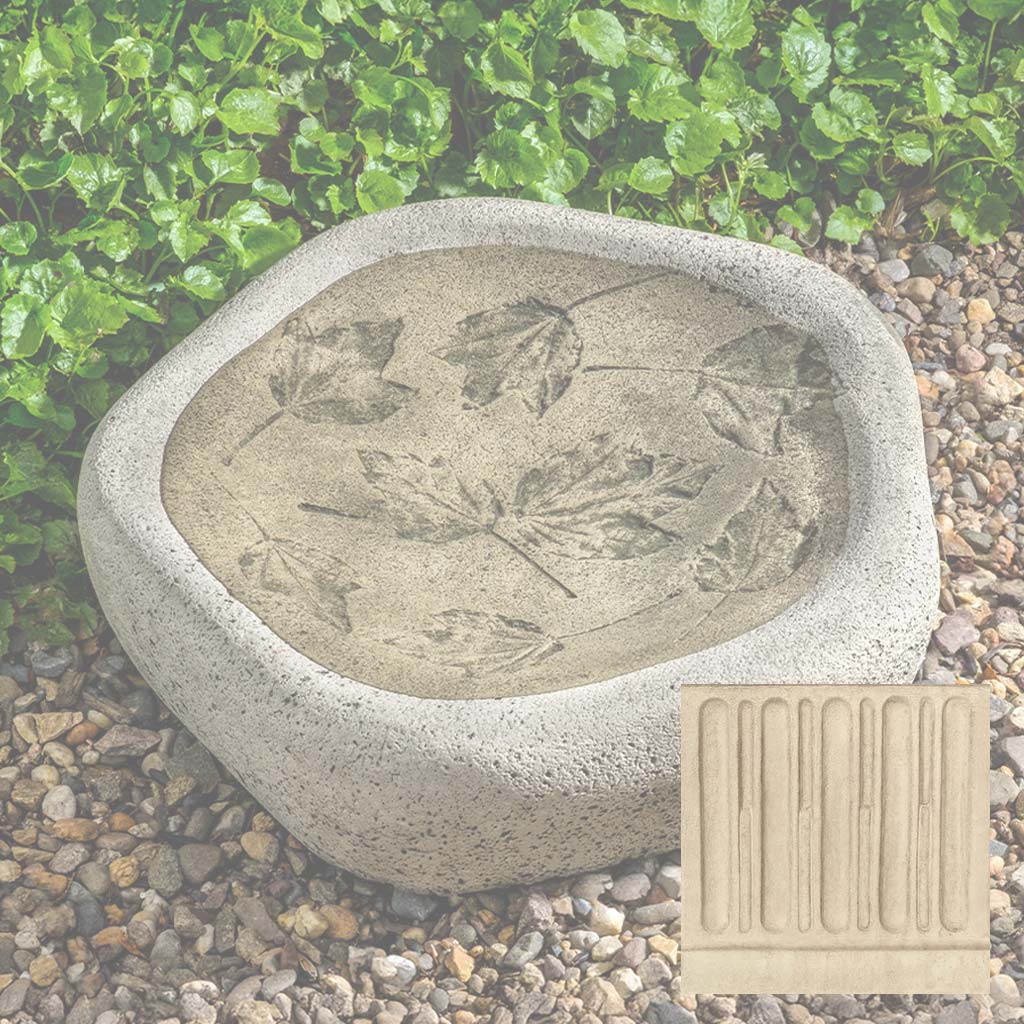 Woodland Leaves Birdbath