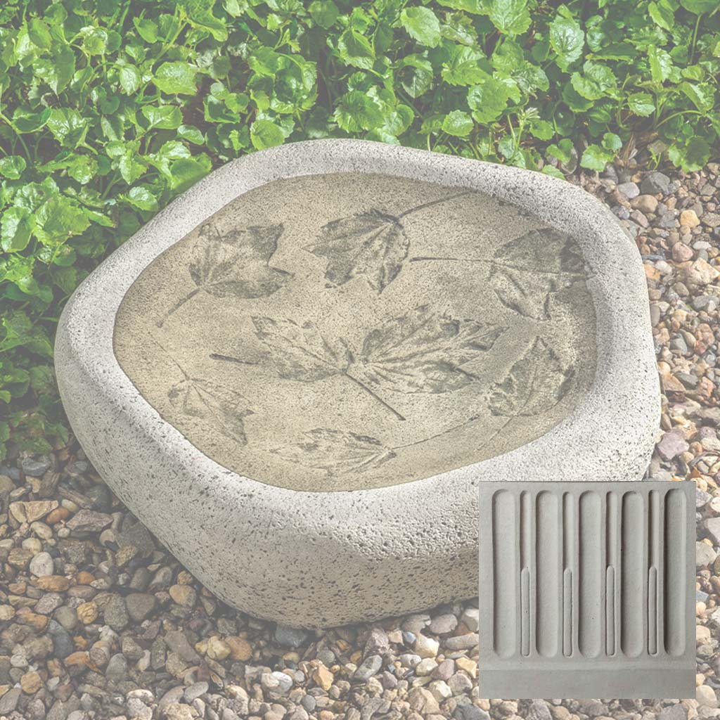Woodland Leaves Birdbath