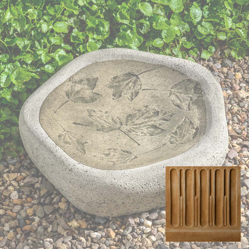Woodland Leaves Birdbath
